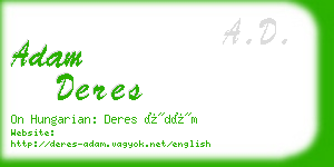 adam deres business card